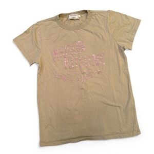 MAISON KITSUNE Women’s Beige Graphic Tee